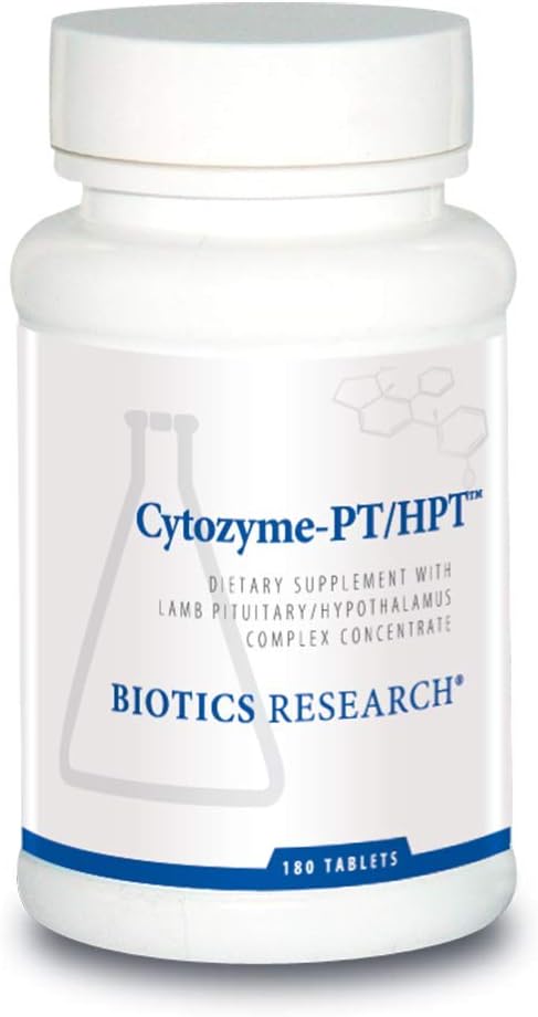 Bioteknologi forskning Cytozyme PT HPT Lamb pituitær hypothalamus complex, understøtter funktionen af den pituitære Gland og hypothalamus, binyrebark, hjerne boost 180 tabletter