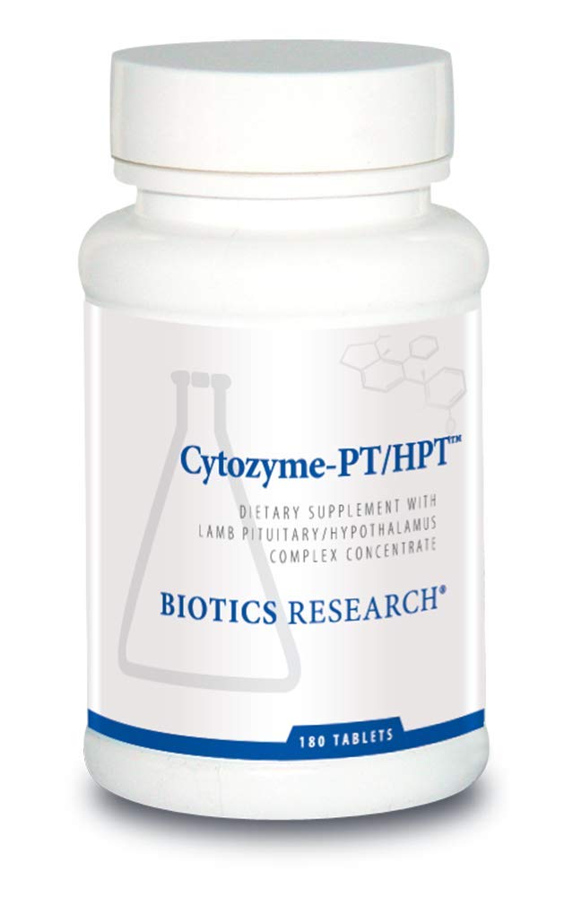 Bioteknologi forskning Cytozyme PT HPT Lamb pituitær hypothalamus complex, understøtter funktionen af den pituitære Gland og hypothalamus, binyrebark, hjerne boost 180 tabletter