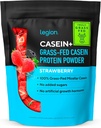 LEGION Casein Protein Powder (Strawberry) - Blow-Release Micellar Protein Powder - Non-GMO, Gluten- Free & naturligt sødet Casein Powder fra Grass- Fed Køer