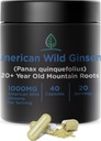 Holistisk Bin Wild American Ginseng Kapsler Pure Organic Ginseng Supplement Lavet med Wild Hartered 20 + År Gamle Rødder fra Appalachia (Panax Quinquefolius)