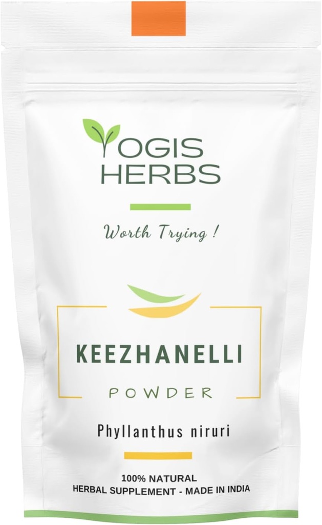YOGIS HERBS Keezhanelli Powder (Phyllanthus Niruri) | Chanca Piedra Stone Breaker – Liver, Kidney & Gallbladder Support– Fresh & Pure Herbal Supplement (8 oz)