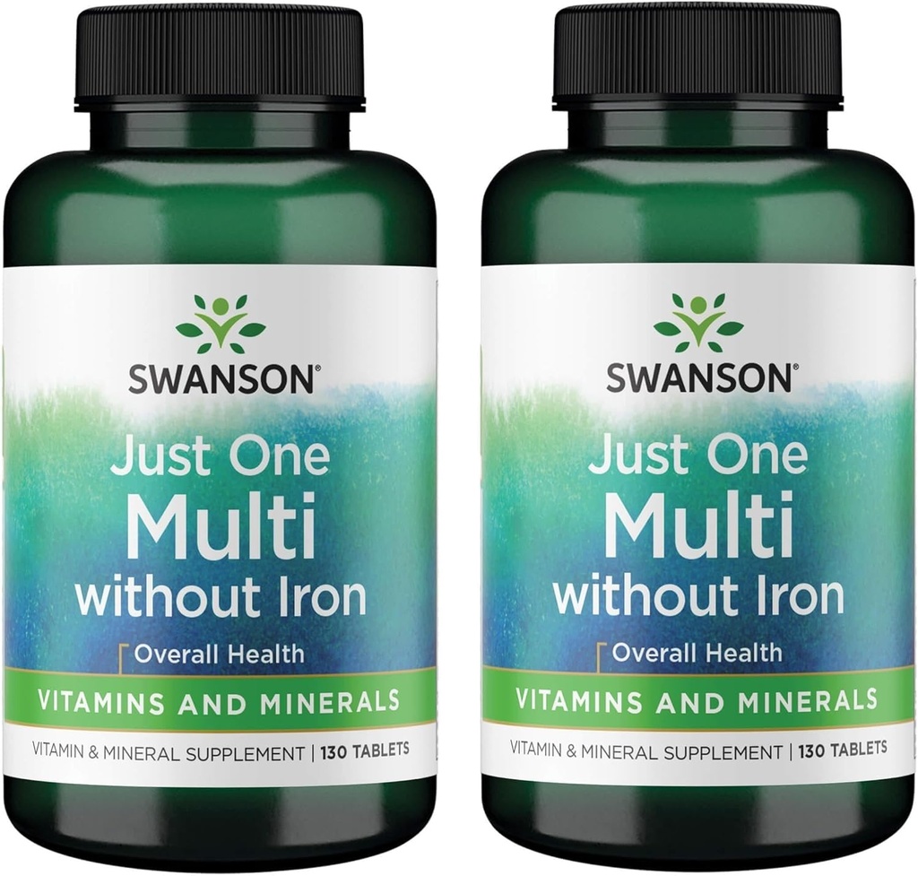 Swanson Century Formel Multivitamin uden jern 130 Tabs (2 Pack)