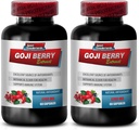 Immunforsvar - Goji Berry Extract Complex - Natural Vitality Pills, Kraftfuld Antioxidant, Pomegranate Extract, Krop Detox Complex, Holistisk Wellness Support, Natural Energy Boost, 2 Bot 120 Caps