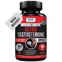 Kaya Naturals UltraTest- Mænd T Booster med Tongkat Ali, Horny Geat Weed, Tribulus - Natural workout supplement til energi, Stamina, og styrke Booster - 180 Greve