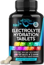 Elektrolyter - Elektrolyte tabletter med Magnesium, natrium, kalium, chlorid, vitaminer D3 & B6, kelp pulver - salt piller - Lavet i USA - Oral tabletter som kapsler - Vegan & Keto Friendly - 120 tabletter