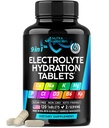 Elektrolyter - Elektrolyte tabletter med Magnesium, natrium, kalium, chlorid, vitaminer D3 & B6, kelp pulver - salt piller - Lavet i USA - Oral tabletter som kapsler - Vegan & Keto Friendly - 120 tabletter
