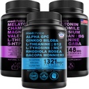 MEDCHOICE Sleep Melatonin (180ct) og Nootrop Brain (60ct) Supplement Bundle - Wellness Duo til søvn, Brain, Focus, & Mood Support - Vegan, Non- GMO, Gluten- Free