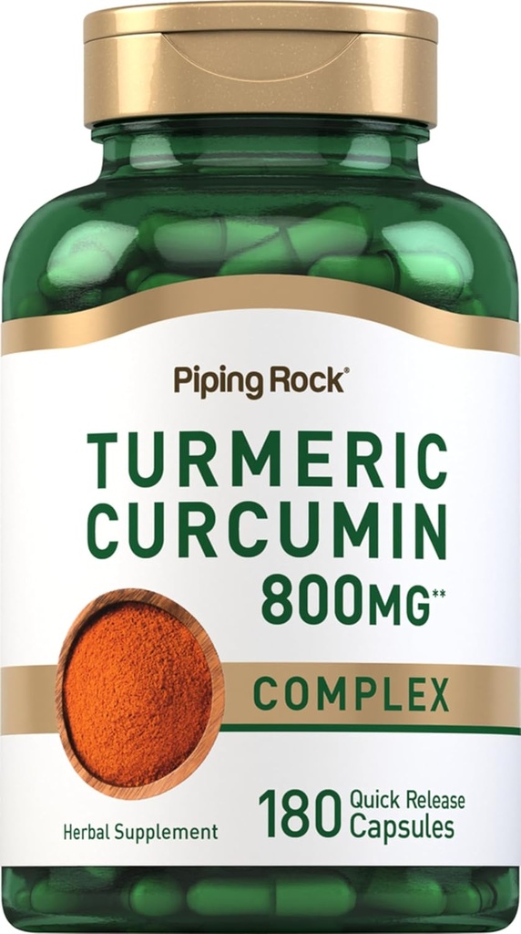 Piping Rock Gurkemeje Curcumin Supplement 800mg