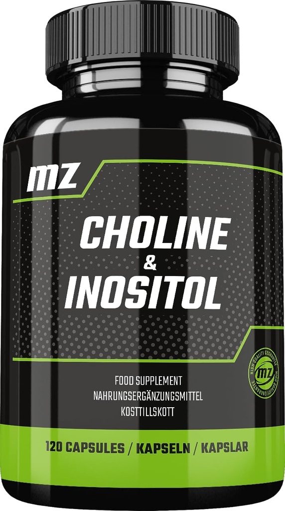 Cholin og Inositol 1200 mg per servering - 120 kapsler - 2 Måneder Supply - Diet Supplement til Support Mind Klarhed og Afslapning - af MZ