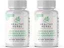 Sunde urter Wildcrafted Sea Moss Capsules ttesmå 124; 2280mg Advanced Ocean Greens Complex Irish Sea Moss Superblend ttesmå 124; US- Made, Vegan, Non- GMO, Easy- Swallow (2- Pack)