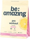 BE AMAZING Koffein Free Pre Workout Powder, Vegan tillæg med Ashwagandha & Adaptogens for Night Workouts, Sugar Free Drink Mix for Mænd & Kvinder, Gluten Free, Pink Lemonade, 30 Servering