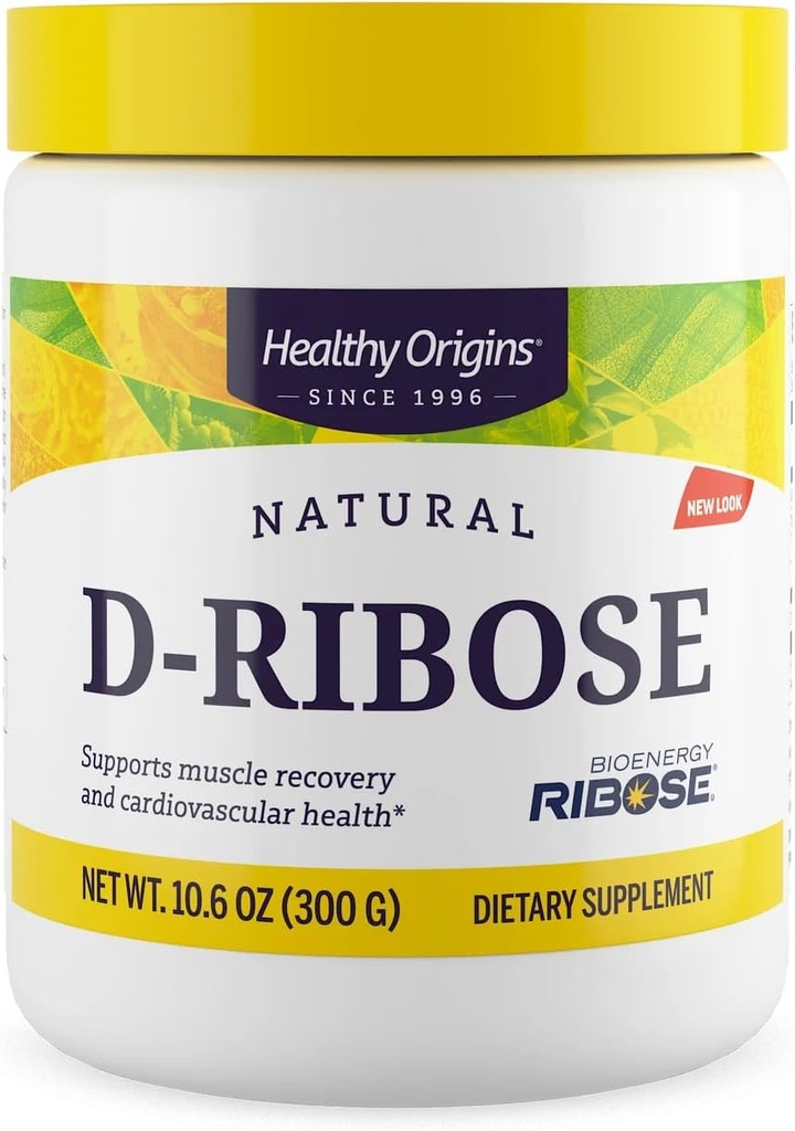 Sund oprindelse D- Ribose Powder (BioEnergy, Non- GMO, Gluten Free, Energy Support, Heart Support), 10.6 Ounce