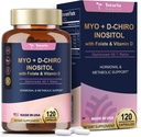Totaria Inositol Supplement for kvinder med vitamin D3, Folate, 40: 1 Ratio Myo- Inositol 3000mg & D- Chiro Inositol 75mg Complex, Vitamin B8 Inositol Supplement for kvinder Hår, Negle, Hud Sundhed