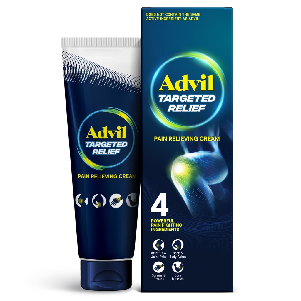 Advil Målrettet Relief Smerte Lindrende Creme, Op til 8 Timer af kraftfuld Relief af mindre arthritis smerte, fælles smerte, lavere ryg smerter og muskelsmerter - 4 oz