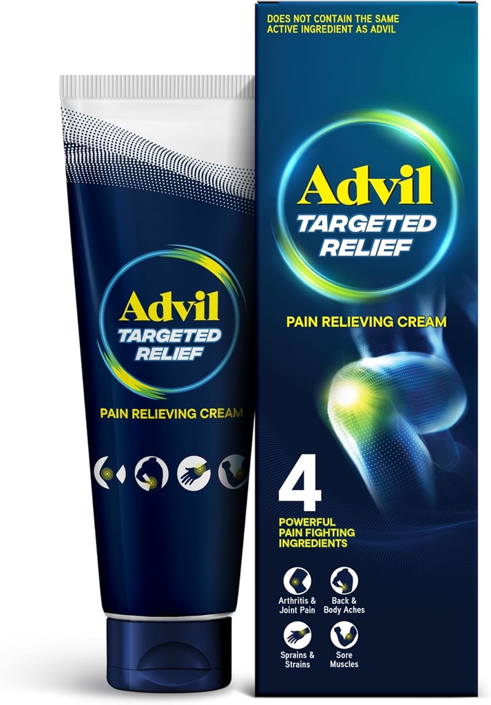 Advil Målrettet Relief Smerte Lindrende Creme, Op til 8 Timer af kraftfuld Relief af mindre arthritis smerte, fælles smerte, lavere ryg smerter og muskelsmerter - 4 oz