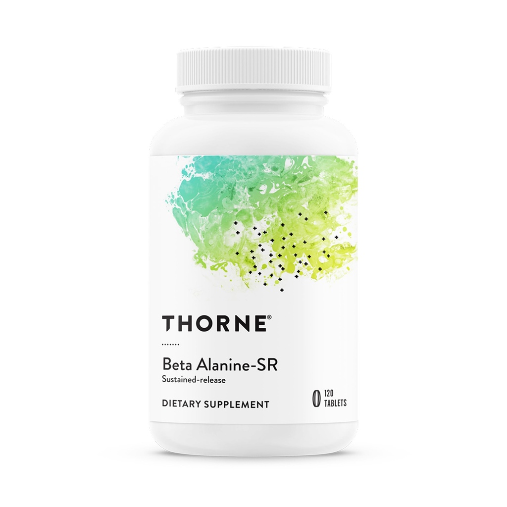 THORNE - Beta Alanine Vedvarende udgivelse - Understøtter Muscle Output & Endurance - Hjælper med at reducere træthed og ømhed * - Aminosyre supplement - NSF Certificeret til sport - Gluten & Dairy- Free - 120 tabletter