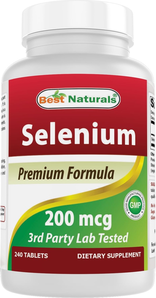 Bedste Naturals Selen 200 mcg tillæg, 240 Tæl