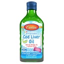 Carlson - Kid 's Cod Lever Oil, 550 mg Omega- 3s, Vitamin A & D3, Wild Norwegian, Bubble Gum, 250 ml
