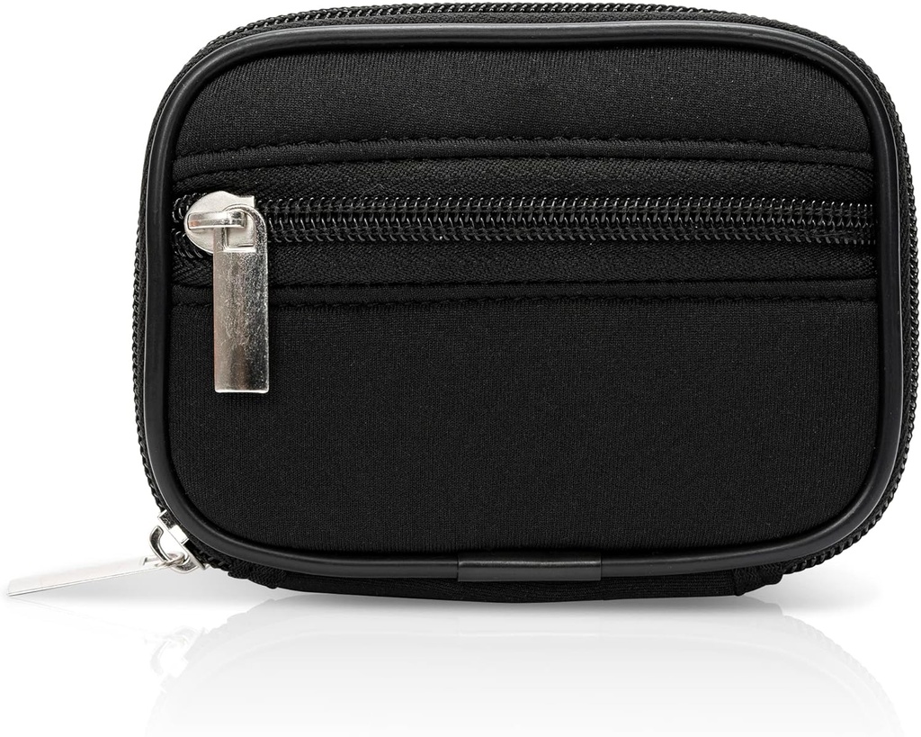 Lavet let Kit Pill sag - Medicin Organizer Box med Aftagelig Sevent- Day Vitamin & tillæg - Compact Travel Ready Dispenser i Pouch Holder med lynlås Pocket (sort)