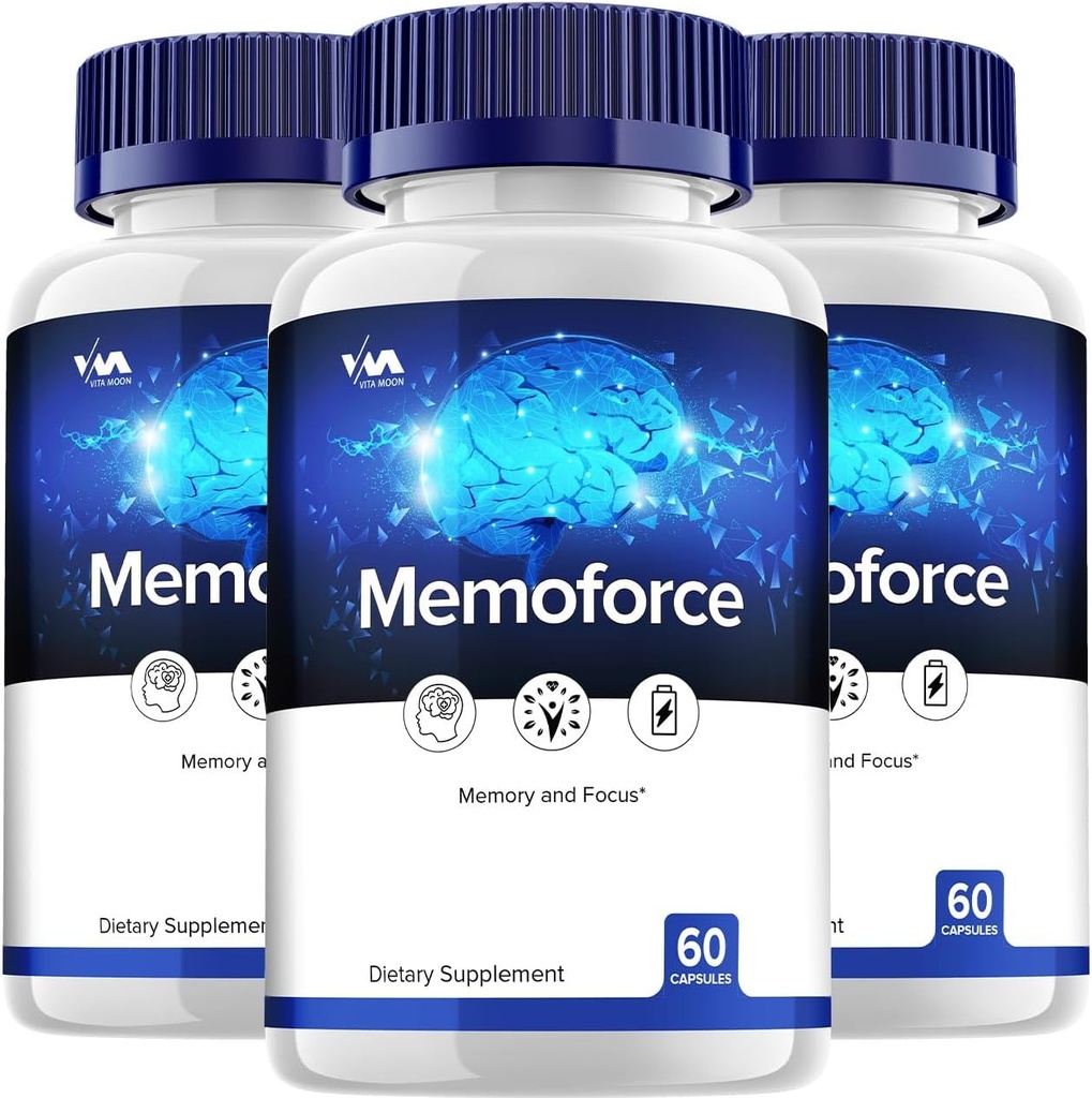Vitamoon Memoforce Supplement kapsler - Memoforce Nootropics piller, Memoforce Clarity Focus og anmeldelser, 180 kapsler