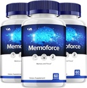 Vitamoon Memoforce Supplement kapsler - Memoforce Nootropics piller, Memoforce Clarity Focus og anmeldelser, 180 kapsler