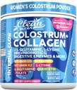 Kovine Colostrum Powder + Collagen Peptider med L- Glutamin L- Lysin Prebiotika Probiotika fordøjelige enzymer Vitamin D K2 C Quercetin & Folate