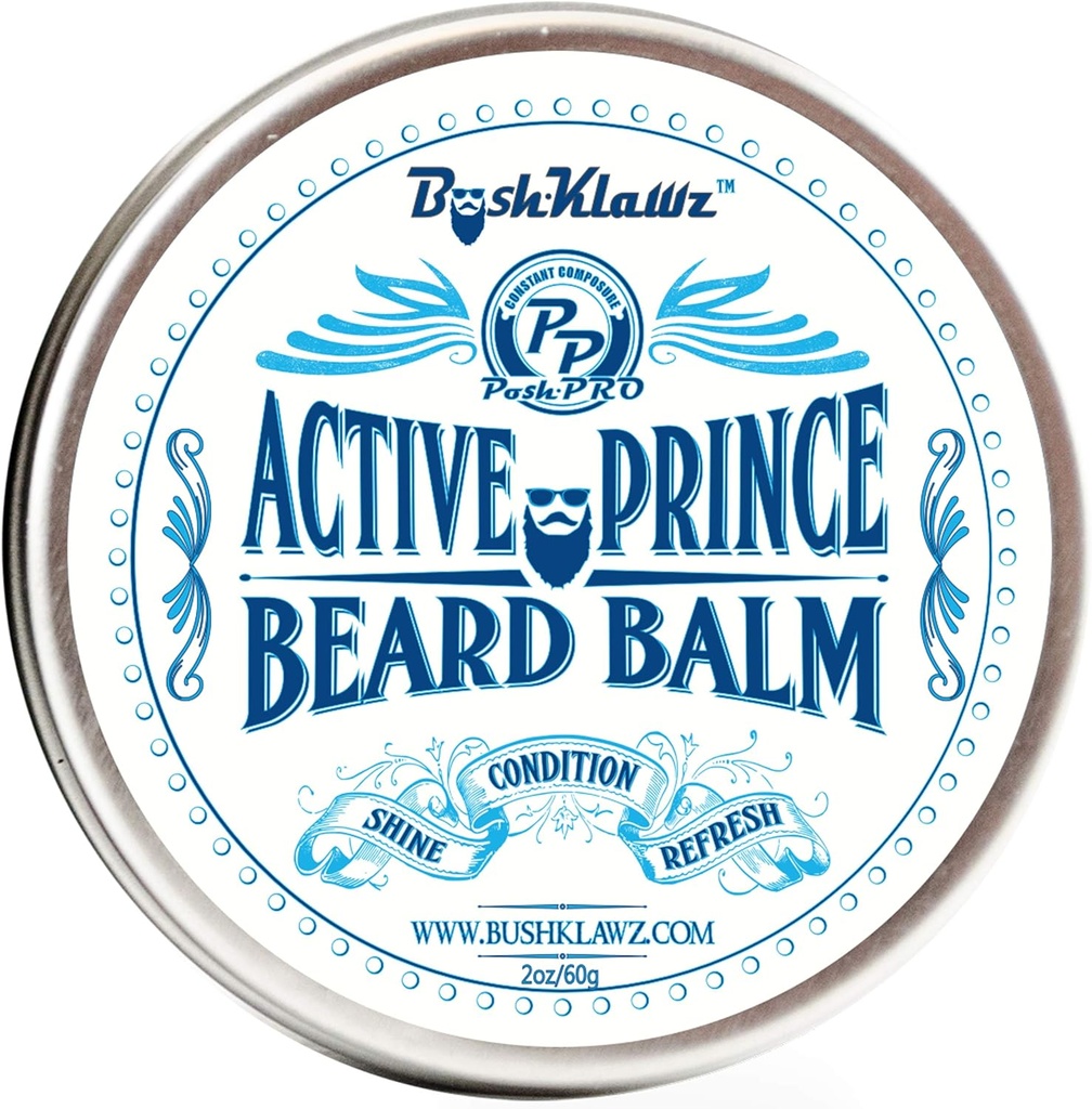 BushKlawz Beard Balm Leave-in Conditioner, 2 oz - Active Prince Ducent - Bedste Conditioner til Mænd 's Beard og Gifting