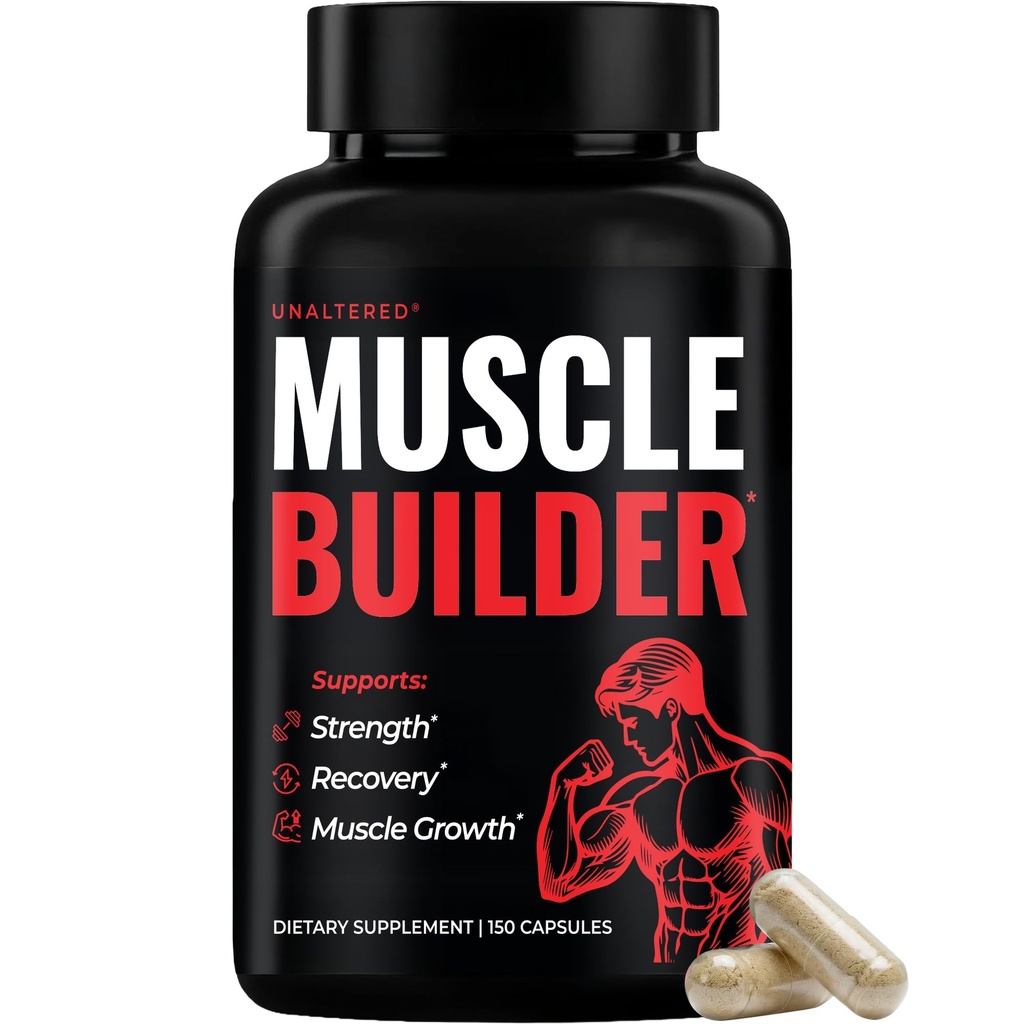 UNALTERED anabolske muskel Builder for mænd - vækst, størrelse, Styrke - Natural Muscle Building Supplement & Energy Booster - Tribulus Terrestris, Ginseng, Vitamin D3, Ashwagandha - 150 kapsler