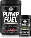 PMD Sport Ultra Pump Fuel Insanitet - Pre Workout - Cherry Slush (30 Servere) Sport Omega udskæringer Elite termogene Fat Burner (90 Softgels)