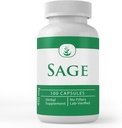 PURE ORIGINATIONELLE INGREDIENSER Sage, (100 kapsler), Altid ren, ingen tilsætningsstoffer eller fyldstoffer, Lab Verified