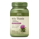 GNC Herbal Plus Milk Thistle 1300mg tillæg, ekstra styrke, Vegetarisk, Understøtter sund lever funktion, 120 Servering