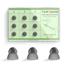 Sæt af 9 høreapparater Domer, Silicone Power Domer Luk Domer Øre Tips, Høreapparater Erstatning Domer, Sikker Fit RIC RITE og Open Fit BTE Høreforstærker, Smoky Color, Lille