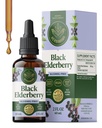 HERBAMAMA Black Elderberry Drops - Vegan Elderberry Liquid Extract for immunsupport - Non- GMO, Alkohol & Sugar- Free Immunity Supplement, 21-dages levering