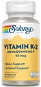 SOLARAY K2 MK7, Veg Cap (Btl- Plastic) 50mcg