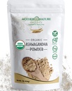 USDA Organic Certified Ashwagandha Powder, 100% Pure, Raw, Powerful Adaptogen Herb Supplement - Non- GMO, Vegan, Gluten- Free (1lb Bag)