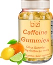 Bizi Caffeine Gummies for Men and Women, Energy Supplement to Boost Focus, Caffeine Gummies for Adults, 30mg Caffeine per Gummy, Citrus Flavor (60 ct)