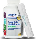 Equate Complete Multivitamin Kosttilskud, Voksne, 220 Tæl, 7 dages pilleorganizer inkluderet - 1 pakke