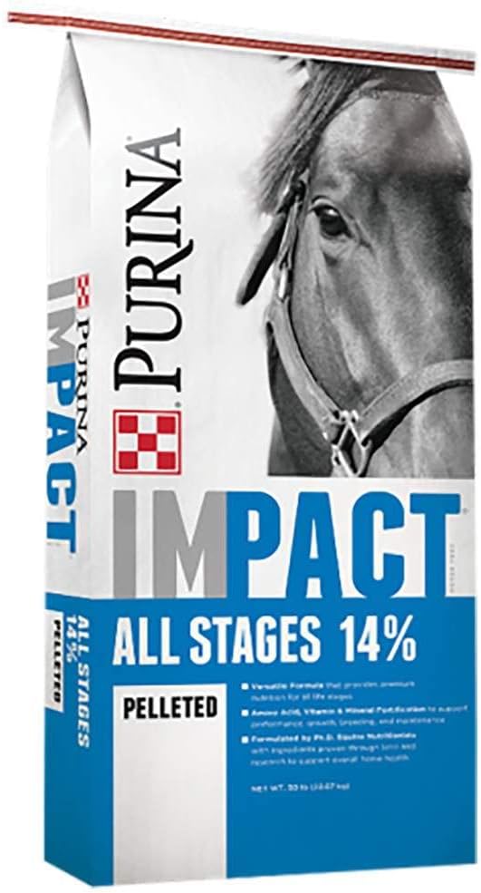 Purina Measures 124; Impact All Stages 14 Pelleted Horse Feed Measures 124; 50 Pound (50 LB) Bag