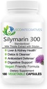 Silymarin 300 - Standardiseret mælk tidsel ekstrakt med Silybin 300 mg - Lever og nyresygdom, lever Detox og rense, antioxidanter - Vegan - 180 Vegetabilske kapsler