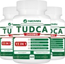 TUDCA Kosttilskud 2400MG, Bile Salts Complex for lever Detox & Gallablære Cleanse, Anti- Aging for mænd og kvinder, fordøjelsessygdomme 180 kapsler