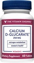 Den Vitamin Shoppe Calcium D- glucarat 250MG, Natural Substance for Women 's Health, der understøtter Østrogen Metabolisme & Hormone Balance gennem afgiftning (60 tabletter)
