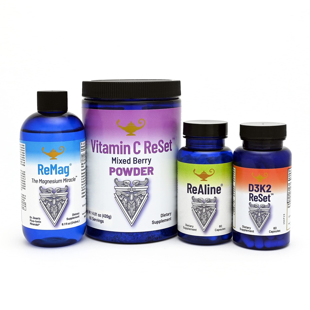RnA ReSet - Longevity Bundle - ReMag Magnesium, C-vitamin, D-vitamin, ReAline Vitamin B Complex