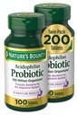 Nature 's Bounty Acidophilus Probiotic, Daily Probiotic Supplement, fordøjelsessundhed, 200 tabletter, Twin Pack