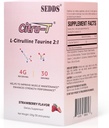 L - Citrullin Taurin 2: 1, Strawberry- Flavored L Citrullin Pulver Citrullin Kosttilskud, Vegan Taurine Powder, Koffein Free, Gluten Free, 30 Pack