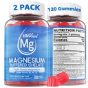 Magnesium Gummies - Triple Magnesium Complex, Magnesium Glycinate Gummies Note 124; Magnesium Glycinate, Malat, Citrate w / D3 B6 B12, for Calm, Sleep & Muscle Cramp