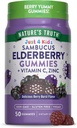 Nature 's Truth Kids Elderberry Gummies Memory 124; 50 Greve Memory 124; med zink og C-vitamin Memory 124; Vegan, Non- GMO & Gluten Free Supplement