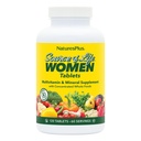 NaturesPlus Kilde til liv Kvinder Multivitamin - 120 Vegetariske tabletter - Whole Foods, Enzymes & Minerals - Samlet sundhed, energi - Gluten- Free - 60 Servere