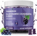 Glucosamin Chondroitin Gummies Sugar Free, Extra Strength 1500mg Glucosamin with MSM & Gurmeric, Joint Support Gummies Supplements for Men & Women, for Joint Flexibility & Bone Health, 90 Count V01