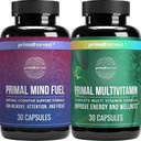 Primal Harvest Primal Mind Brændstof & Multivitamin Kosttilskud til kvinder og mænd Multi Vitamin Kapsler og Mind Fuel Pills Bundle