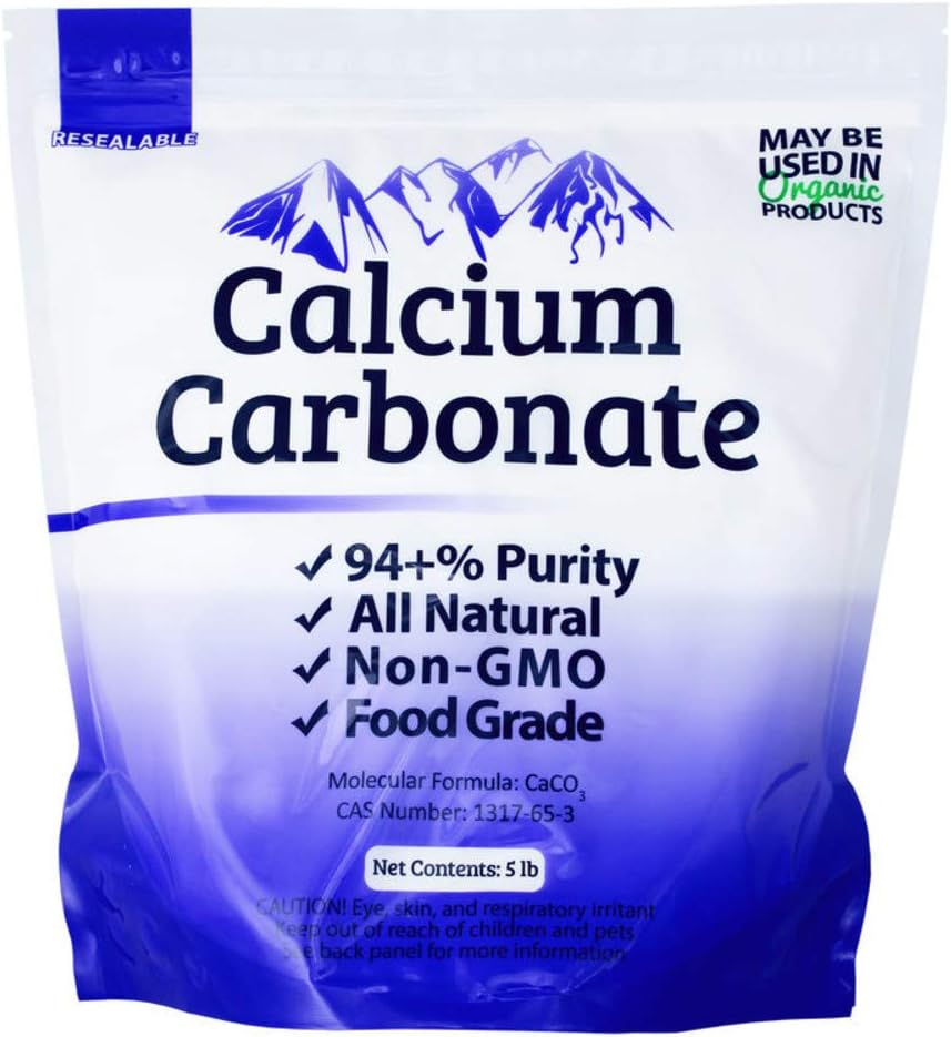 25 LB Food Grade 97 +% Calcium Carbonat fra Ground Kalksten